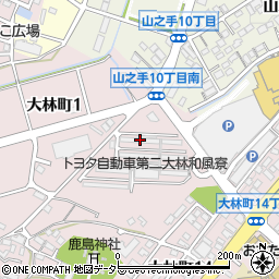愛知県豊田市大林町1丁目周辺の地図