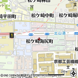 京都府京都市左京区松ケ崎海尻町周辺の地図