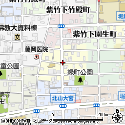 京都府京都市北区紫竹上緑町周辺の地図
