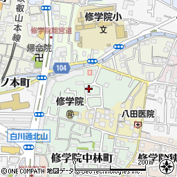 京都府京都市左京区修学院犬塚町8-20周辺の地図