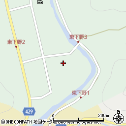 兵庫県宍粟市山崎町東下野215周辺の地図