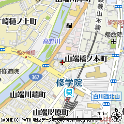 京都府京都市左京区山端川端町3-14周辺の地図