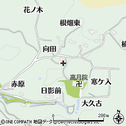 愛知県豊田市松平町向田周辺の地図