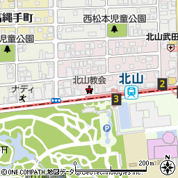 日本バプテスト連盟北山バプテスト教会周辺の地図