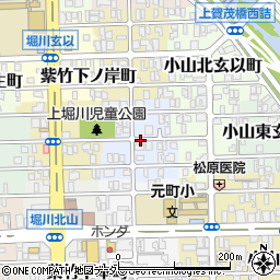 京都府京都市北区紫竹上高才町周辺の地図