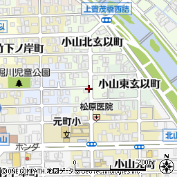 京都府京都市北区小山西玄以町周辺の地図
