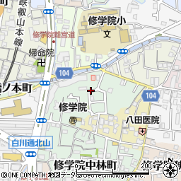 京都府京都市左京区修学院犬塚町周辺の地図