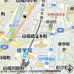 京都府京都市左京区山端橋ノ本町周辺の地図