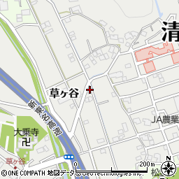 静岡県静岡市清水区草ヶ谷32-1周辺の地図