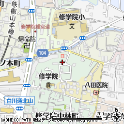 京都府京都市左京区修学院犬塚町8-41周辺の地図