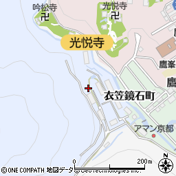 京都府京都市北区大北山鷲峯町周辺の地図