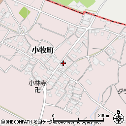 三重県四日市市小牧町794周辺の地図