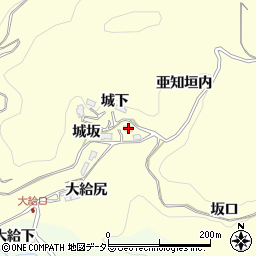 愛知県豊田市大内町城下38周辺の地図