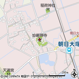 妙厳禅寺周辺の地図