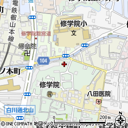 京都府京都市左京区修学院犬塚町11-3周辺の地図