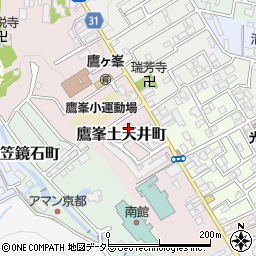 京都府京都市北区鷹峯土天井町34周辺の地図