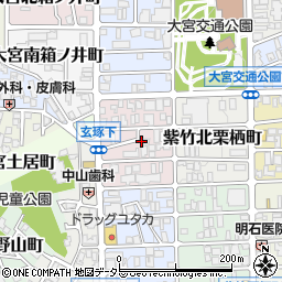 京都府京都市北区紫竹西栗栖町周辺の地図