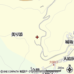 愛知県豊田市大内町美り添周辺の地図