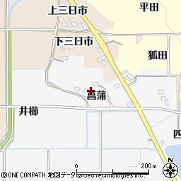 京都府亀岡市河原林町河原尻菖蒲周辺の地図