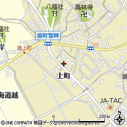 愛知県豊田市堤町（上町）周辺の地図