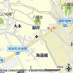 愛知県豊田市堤本町根岸周辺の地図