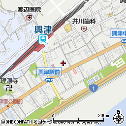 ファミリーマート清水興津駅前店周辺の地図