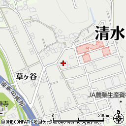 静岡県静岡市清水区草ヶ谷650-2周辺の地図