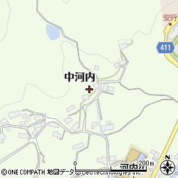 岡山県真庭市中河内周辺の地図