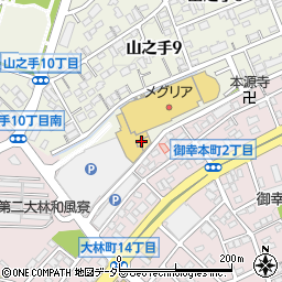 トヨタ生協メグリアメグリア本店周辺の地図