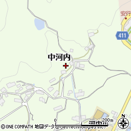 岡山県真庭市中河内周辺の地図