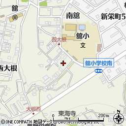 愛知県豊明市栄町西大根43-2周辺の地図