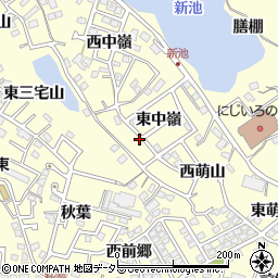 愛知県東海市名和町東中嶺周辺の地図