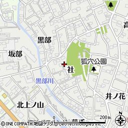 愛知県豊明市三崎町社8周辺の地図