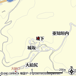 愛知県豊田市大内町城下3周辺の地図