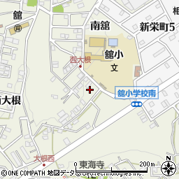 愛知県豊明市栄町西大根43-5周辺の地図