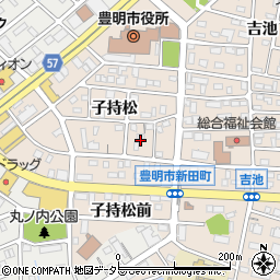 愛知県豊明市新田町子持松6周辺の地図