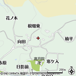 愛知県豊田市松平町根畑東周辺の地図