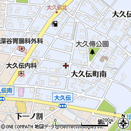 愛知県豊明市大久伝町（南）周辺の地図