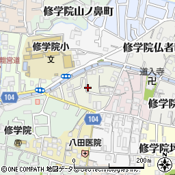 京都府京都市左京区修学院水川原町周辺の地図