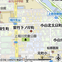 京都府京都市北区紫竹下長目町1周辺の地図