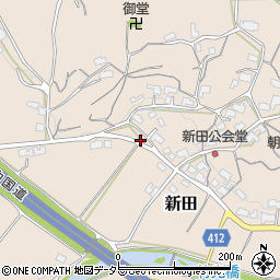 新田町内集会所周辺の地図