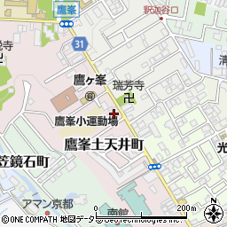 京都府京都市北区鷹峯土天井町41周辺の地図
