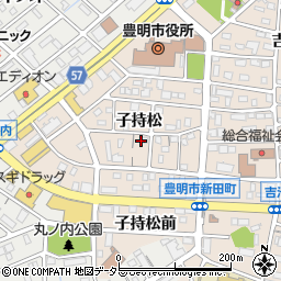 愛知県豊明市新田町子持松周辺の地図
