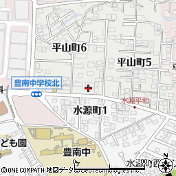 ファミリーマート豊田平山町六丁目店周辺の地図