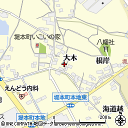 愛知県豊田市堤本町大木周辺の地図