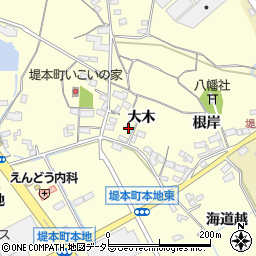 愛知県豊田市堤本町（大木）周辺の地図
