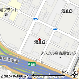 愛知県東海市浅山周辺の地図
