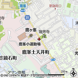 京都府京都市北区鷹峯土天井町43周辺の地図