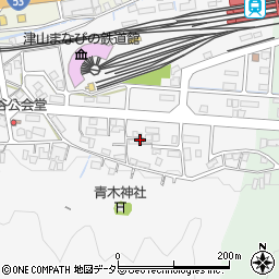 岡山県津山市大谷周辺の地図