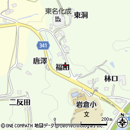 愛知県豊田市岩倉町福田19周辺の地図